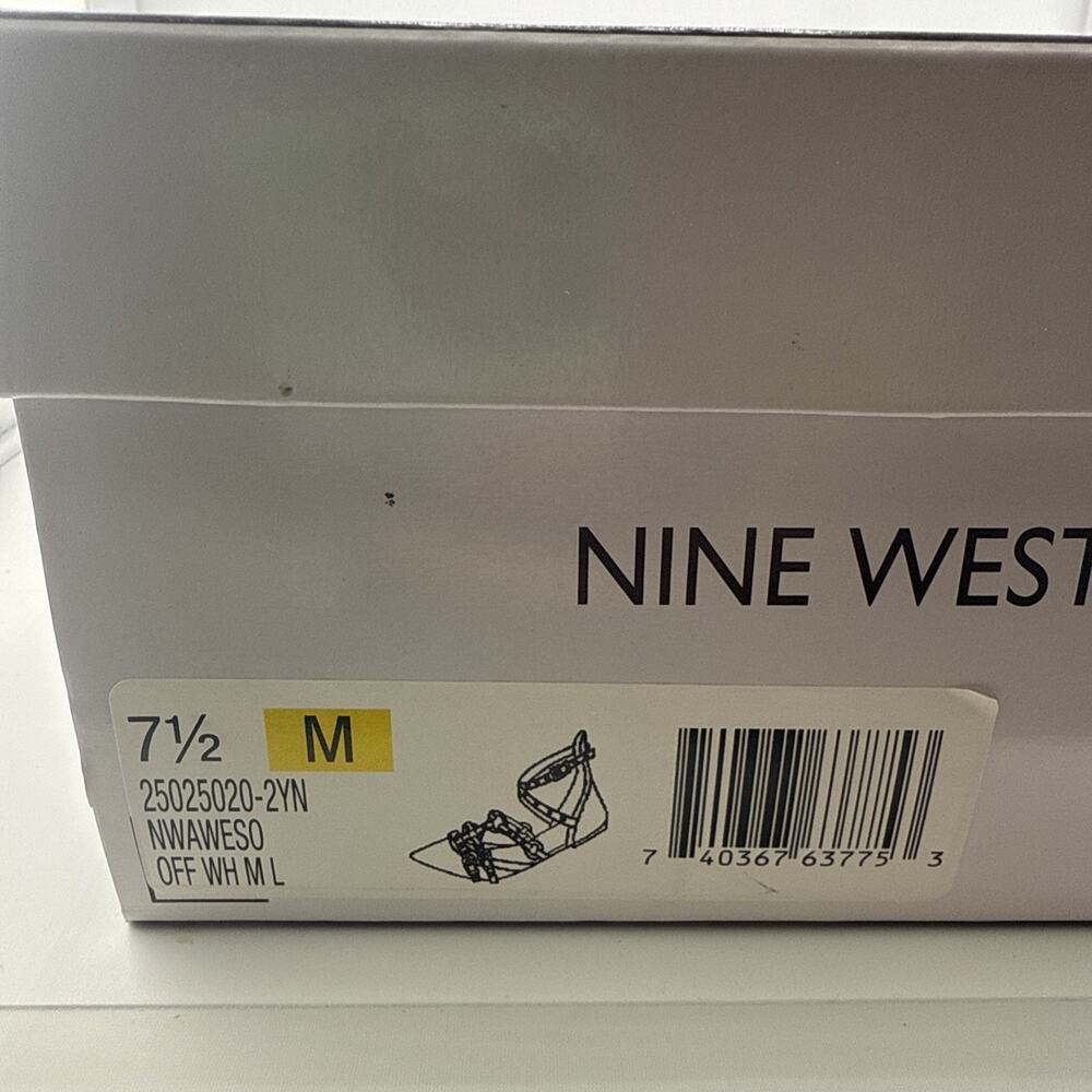 Nine‎ West Womens Aweso Off White Adjustable Ankle Strap 7.5 M NWB - Picture 8 of 9